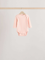 Боди с длинным рукавом для малышей Next E19-738, 5 шт., Розовый, Бежевый