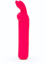 Розовая вибропуля с ушками Rechargeable Rabbit Ears Bullet Vibrator (Цвет: розовый)