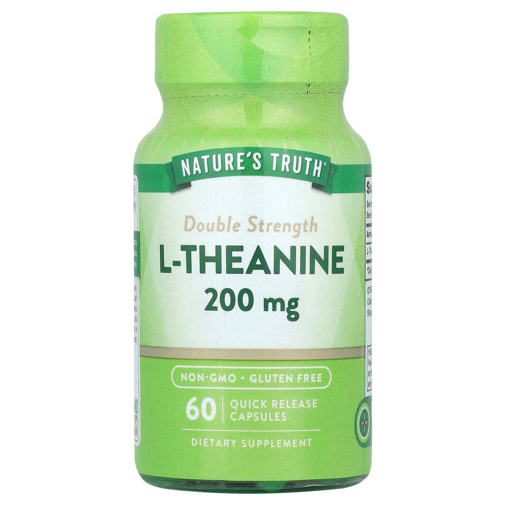Nature's Truth, L-теанин, 200 мг, 60 капсул с быстрым высвобождением