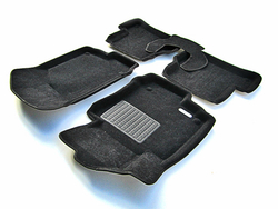 Коврики салона для VOLKSWAGEN Golf 5,6, Plus,Jetta,Scirocco / SKODA Octavia A5 Euromat 3D Business черные. Арт. EMC3D-004502