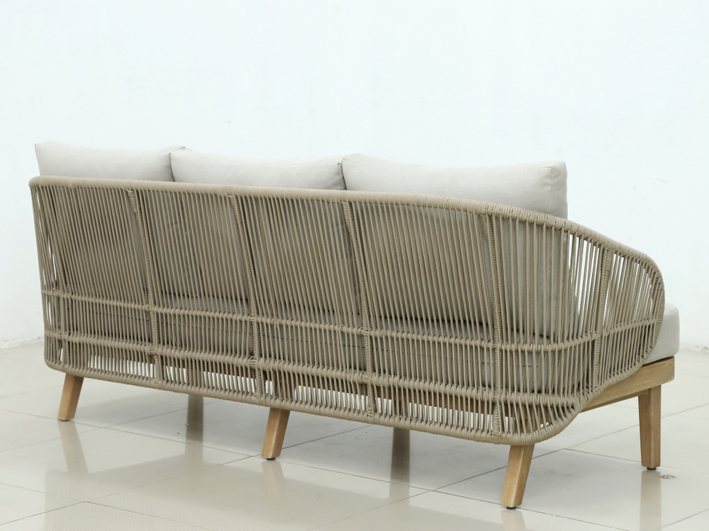 Диван плетеный трехместный Tagliamento Mali, натуральный