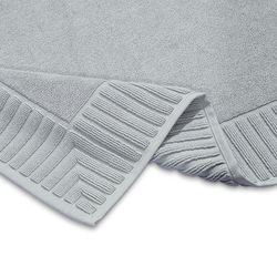 Коврик для ванной с фактурным бортиком светло-серого цвета из коллекции Essential, 50x80 см
