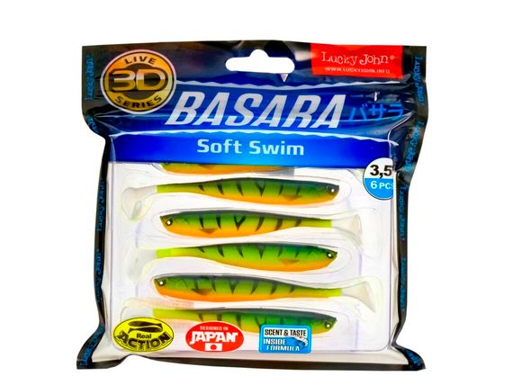 Виброхвосты LJ Pro Series 3D BASARA SOFT SWIM 08,89/PG13 6шт.