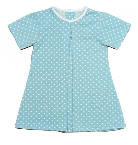 Платье 7066/19 горох на голубом