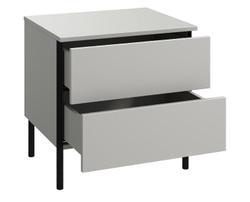 Тумба прикроватная с 2 ящиками Сиэтл, серый