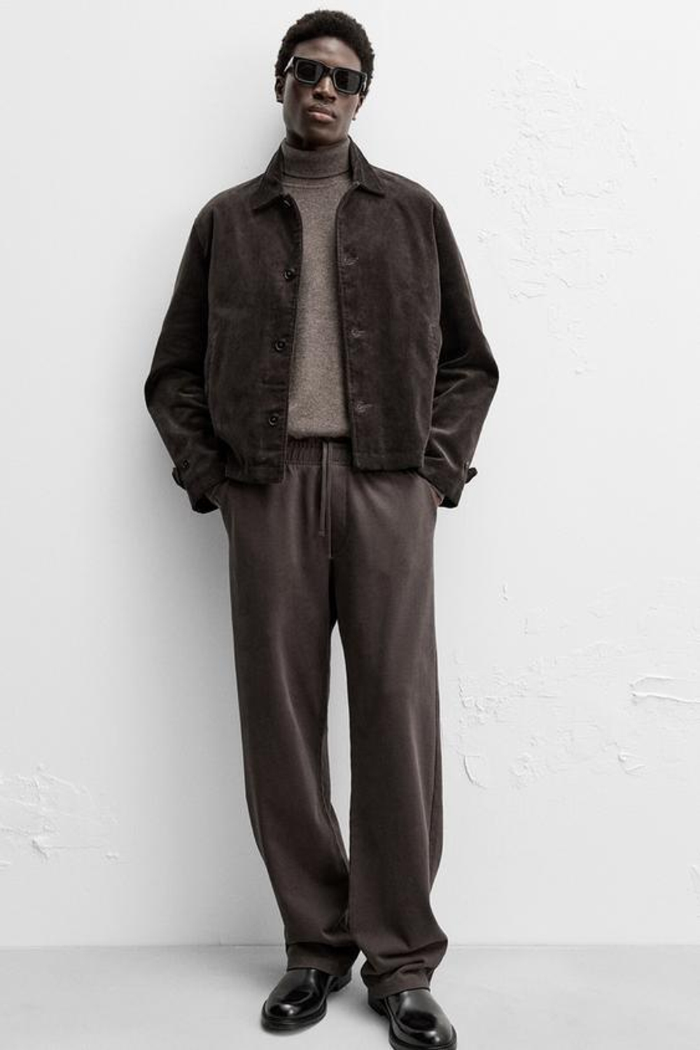 ZARA БРЮКИ-ДЖОГГЕРЫ RELAXED, ШОКОЛАДНЫЙ