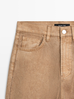 Massimo Dutti Джинсы с широкими штанинами, охра