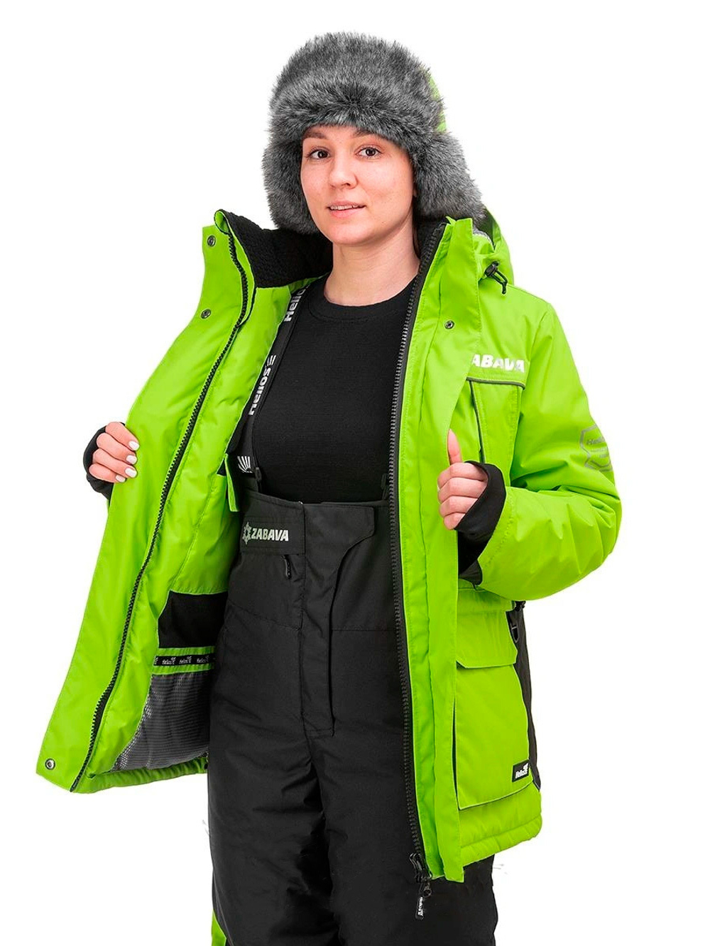 Костюм зимний Helios ZABAVA 8/8 К, AQUA GREEN/BLACK, размер 4XL (T-ZA-4XL-56-170-AG)