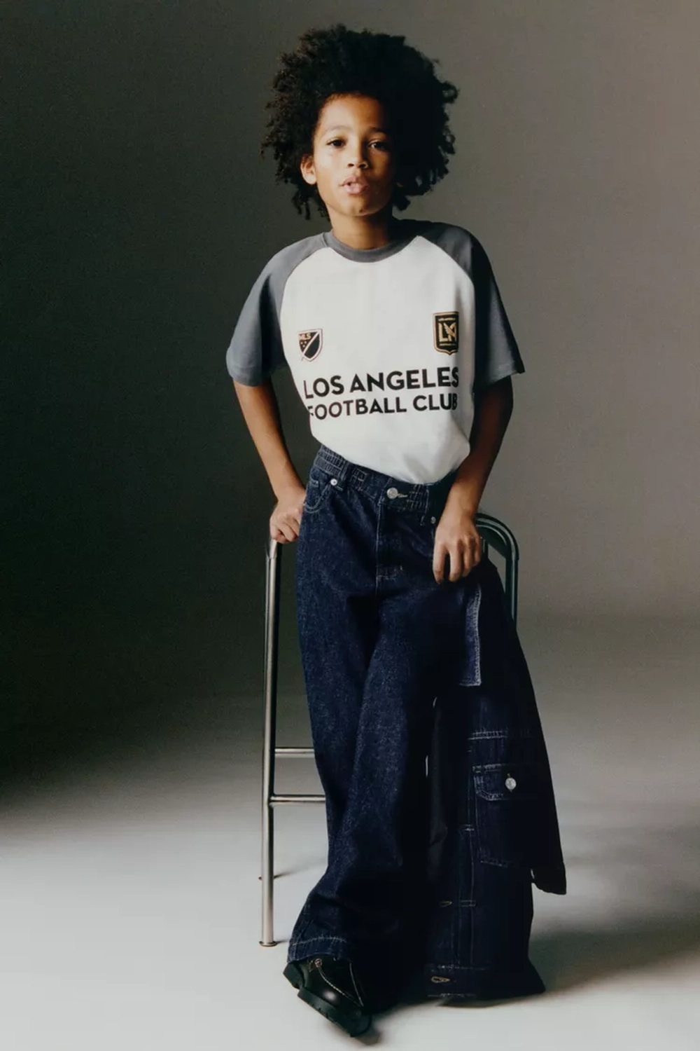 ZARA ФУТБОЛКА С РУКАВАМИ РЕГЛАН «ЛОС-АНДЖЕЛЕС CF MLS», ЭКРЮ