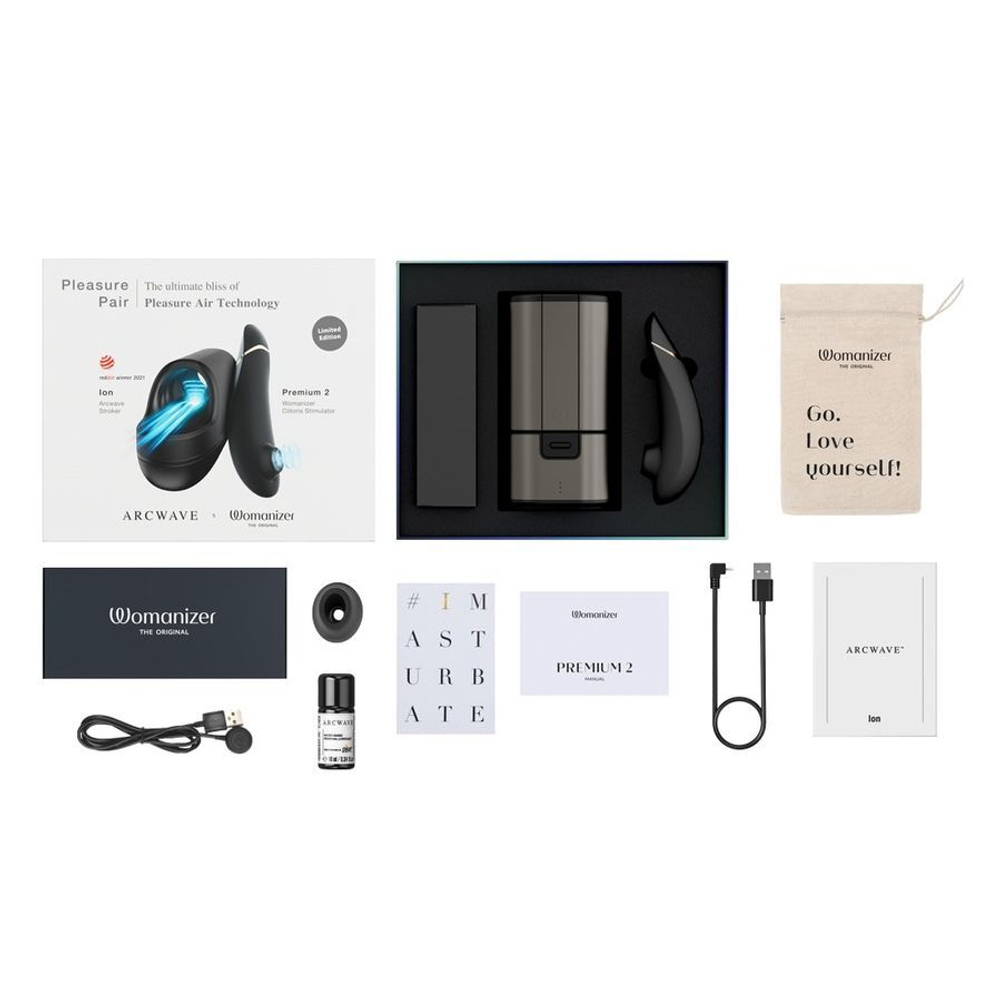 Набор для пар Pleasure Pair: мастурбатор ARCwave Ion и стимулятор Womanizer Premium 2