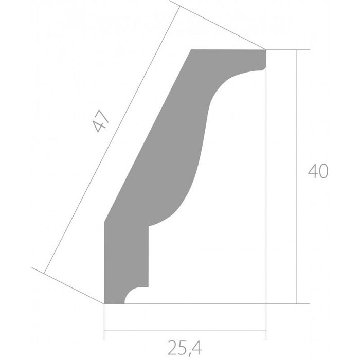 Карниз Ultrawood арт. CR 0025 (2440 х 40 х 25,4)