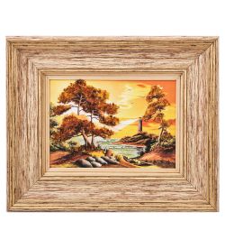 AMB-03/51 Картина «Красота природы» (с янтарной крошкой) H-32см