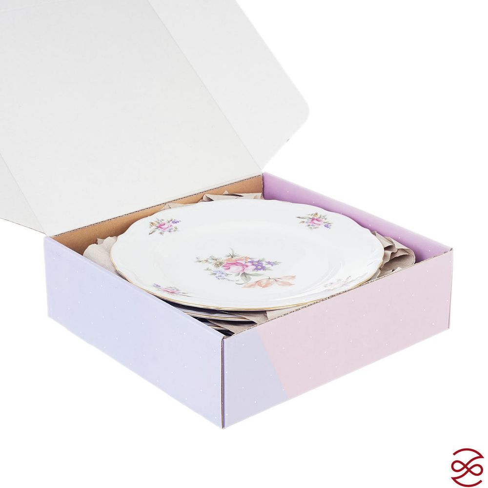 Набор тарелок плоских 25 см Repast Мейсенский букет( 6 шт)