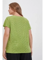 Блузка с пайетками короткий рукав