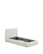 Кровать Martina со съемным чехлом из шенилла цвета экрю 90 x 200