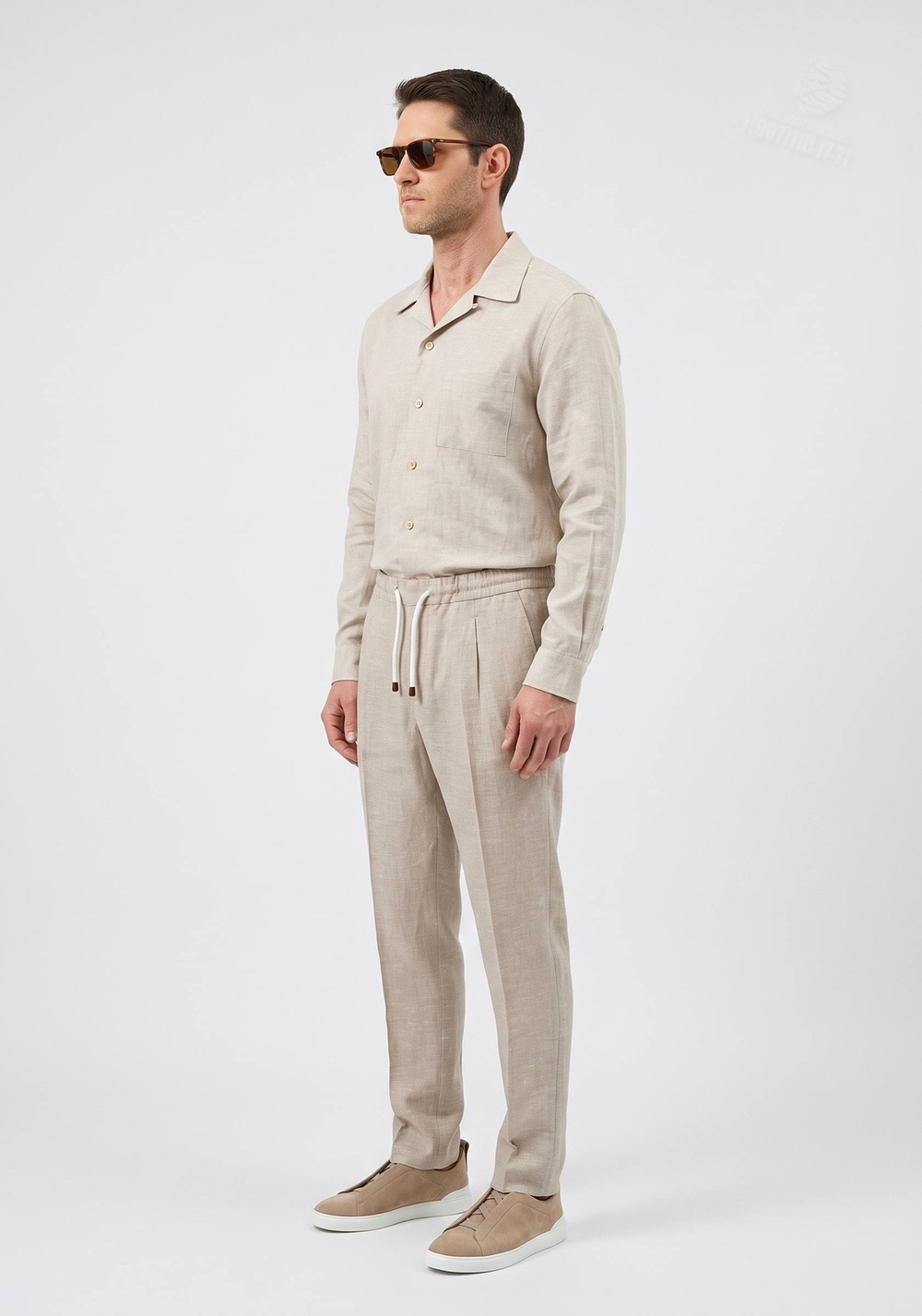 Льняной костюм Brunello Cucinelli