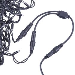 UCX-F90 S2-0.4M-BK Провод-разветвитель для гирлянд серии F90PRO. 0.4м. 2 выхода. Статика-мерцание. IP67. Черный. ТМ Uniel