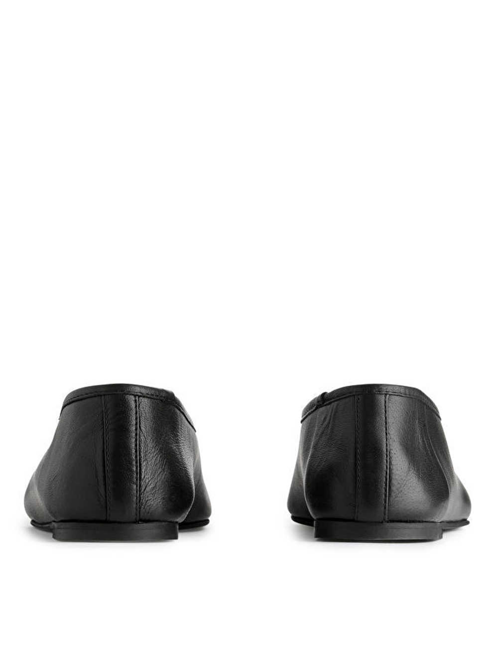 ARKET КОЖАНЫЕ БАЛЕТКИ, ЧЕРНЫЙ