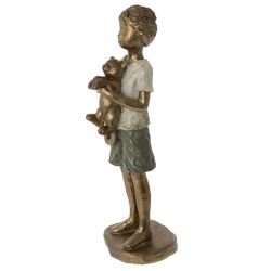 GAEM Фигурка декоративная "Мальчик с кошкой", L5,5 W4,5 H16 см