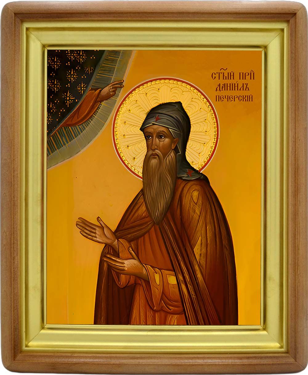 Даниил Печерский старец преподобный. Икона на холсте.