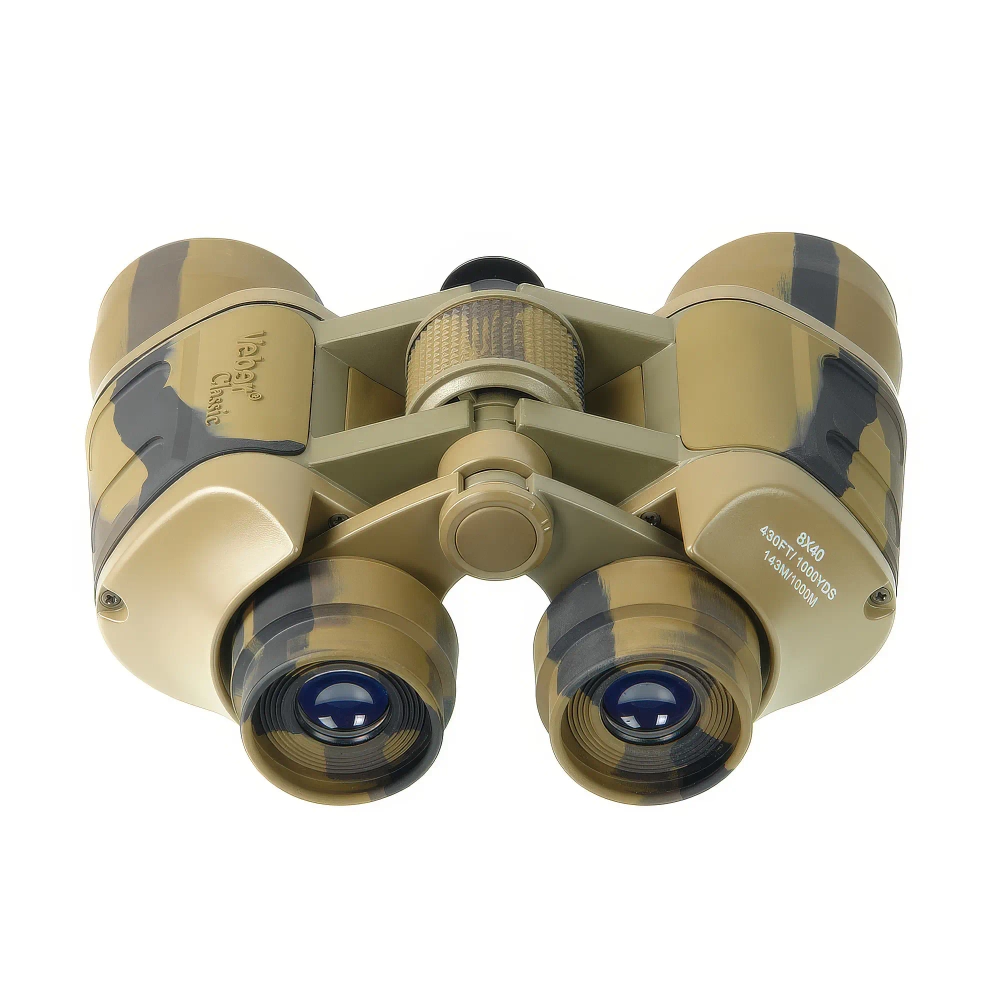 Бинокль Veber Classic БПШЦ 8x40 VRWA камуфляж фронтальный вид