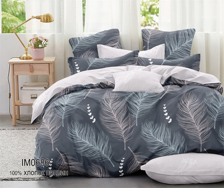 КПБ 2 сп с простыней на рез. 140х200 ПОПЛИН "П2"