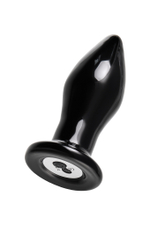 Стеклянная вибровтулка Sexus Glass чёрная 10,5 см