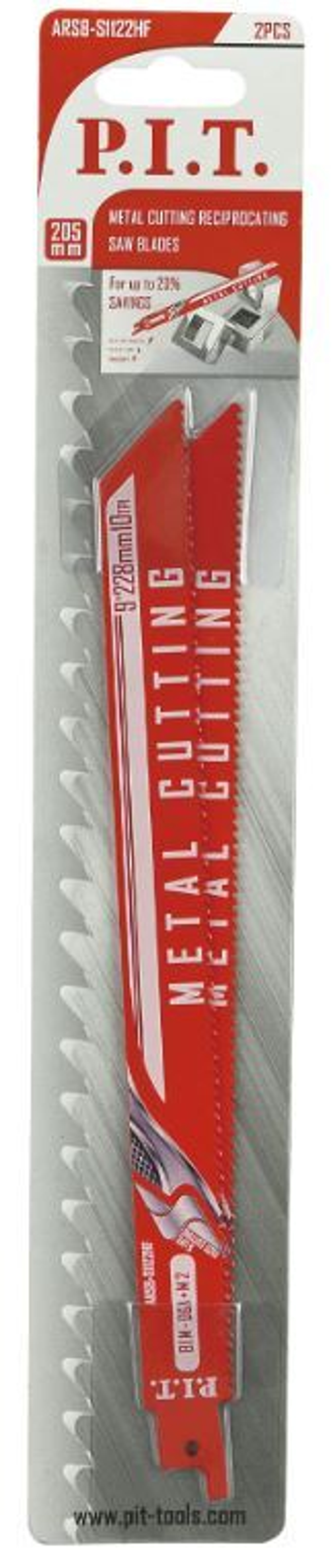 Полотна для сабельной пилы по мет. 2шт S1122HF / 205мм / ARSB-S1122HF