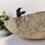 Каменная раковина из речного камня RS-63554 (47*42*15) 0122