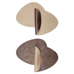 Набор из 4-х двухсторонних сервировочных салфеток Drop, 33х41 см, шоколадный/бежевый