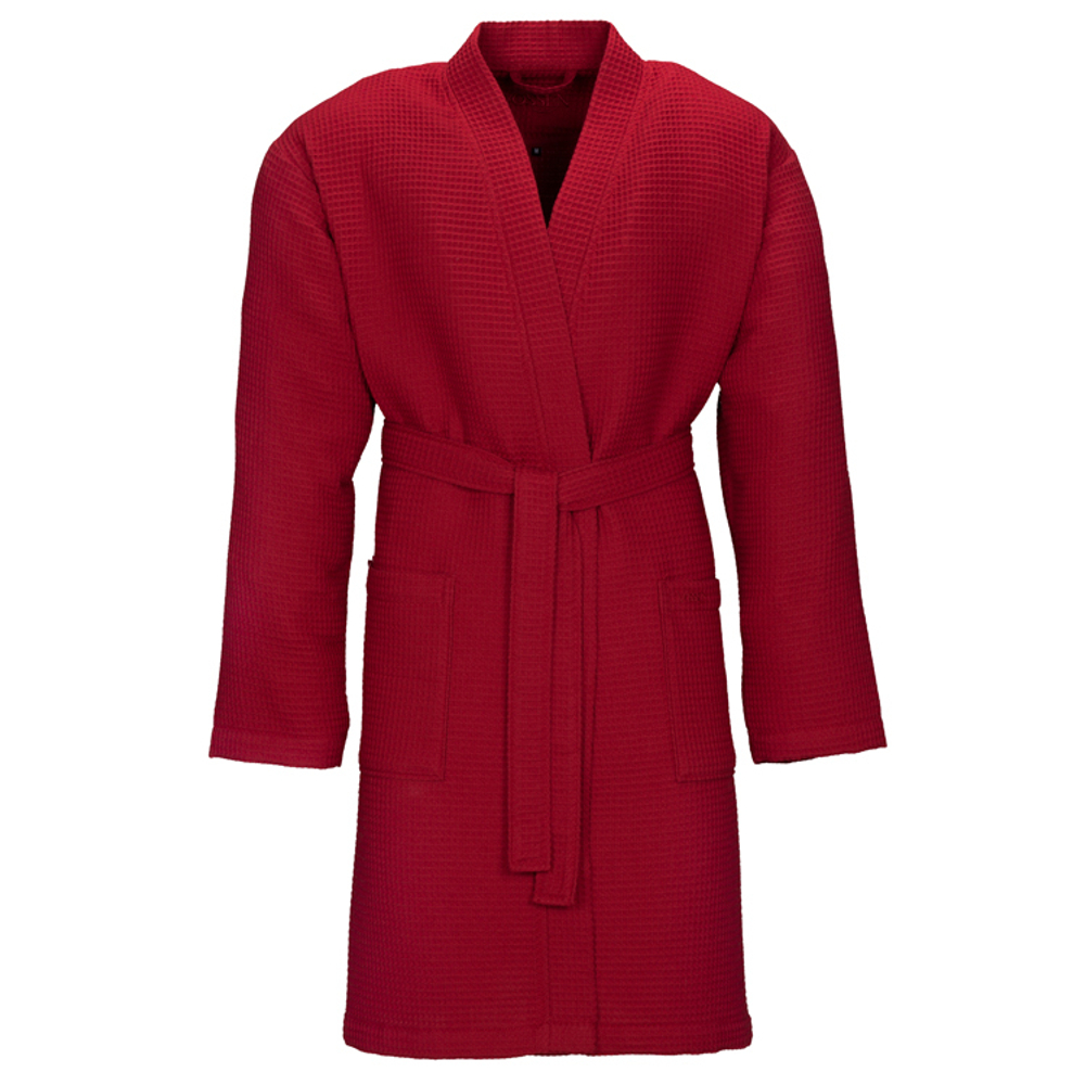Халат вафельный Vossen Rom rubin 390 красный