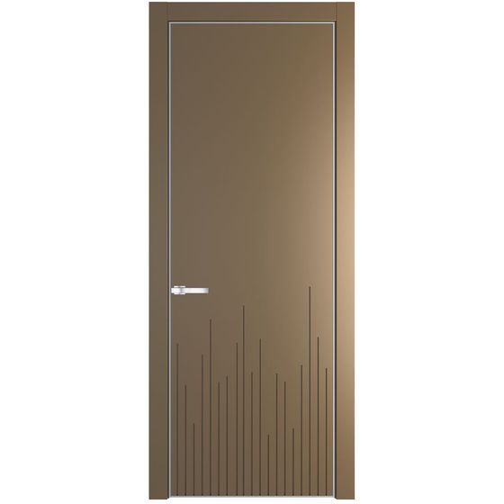 Межкомнатная дверь эмаль Profil Doors 7PA перламутр золото глухая профиль белый матовый