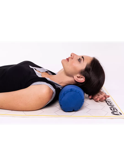 Валик из гречихи с хлопковым чехлом 40х10см