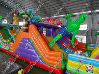 Коммерческий надувной батут "Невероятные приключения" 24*9*9 м