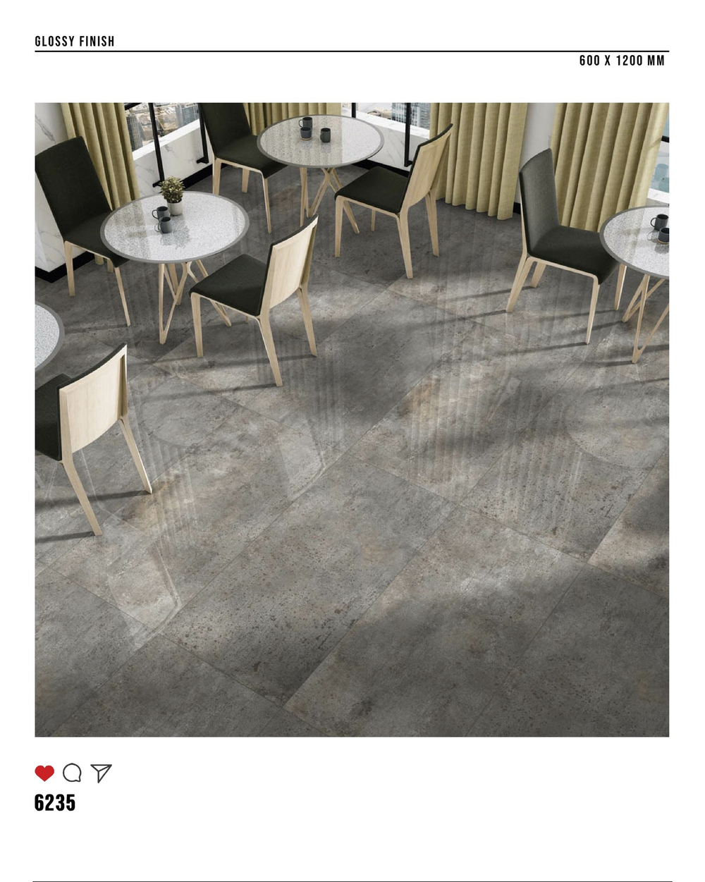 Керамогранит glossy №3 60х120, 6235
