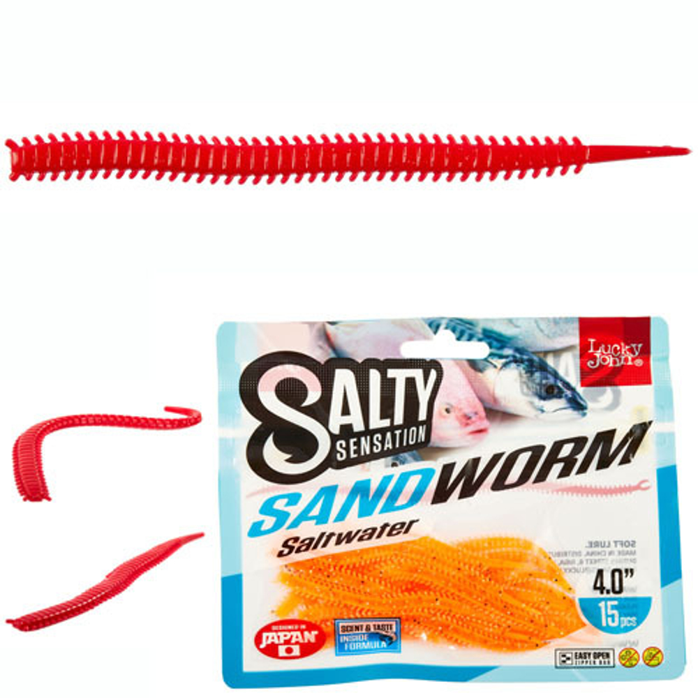 Черви съедобные искусственные LJ Salty Sensation SANDWORM 4.0in (10.16)/F40 15шт.