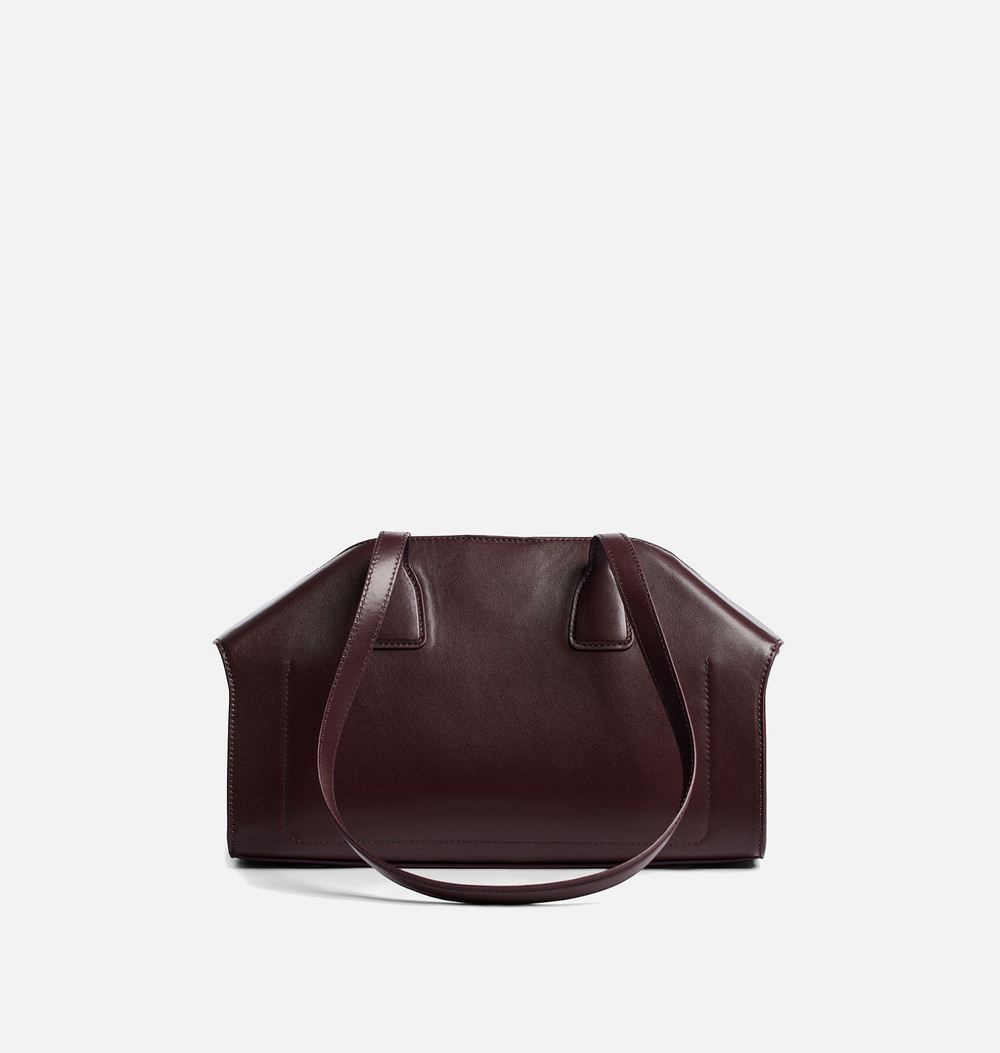 Сумка из натуральной кожи CONTOUR M WINE