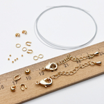 Набор для закрепки с ювелирным тросиком Flexy7/SakuLux 0,35 мм, цвет золото