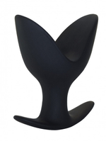 Силиконовый анальный эспандер Meduim Petals Anal Extender (10,5 см , черный) (Цвет: черный)