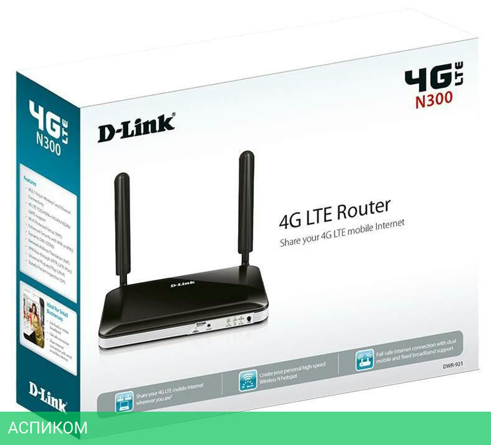 Роутер 4G Wi-Fi D-Link DWR-921/R3GR4HD