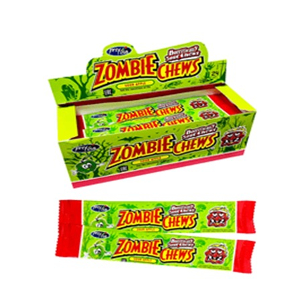 Жев.конфета Zombi chews sour apple 24шт*20г  (Пакестан)