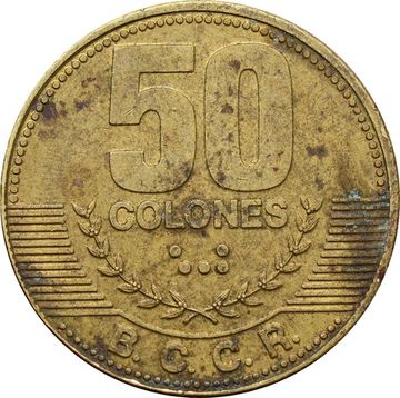 50 колонов 2012 Коста-Рика