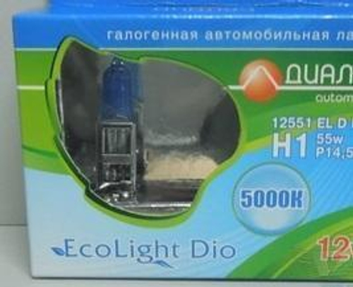 Лампа 12 В H1 55 Вт дальнего света 5000К блистер Диалуч 12551 EL D