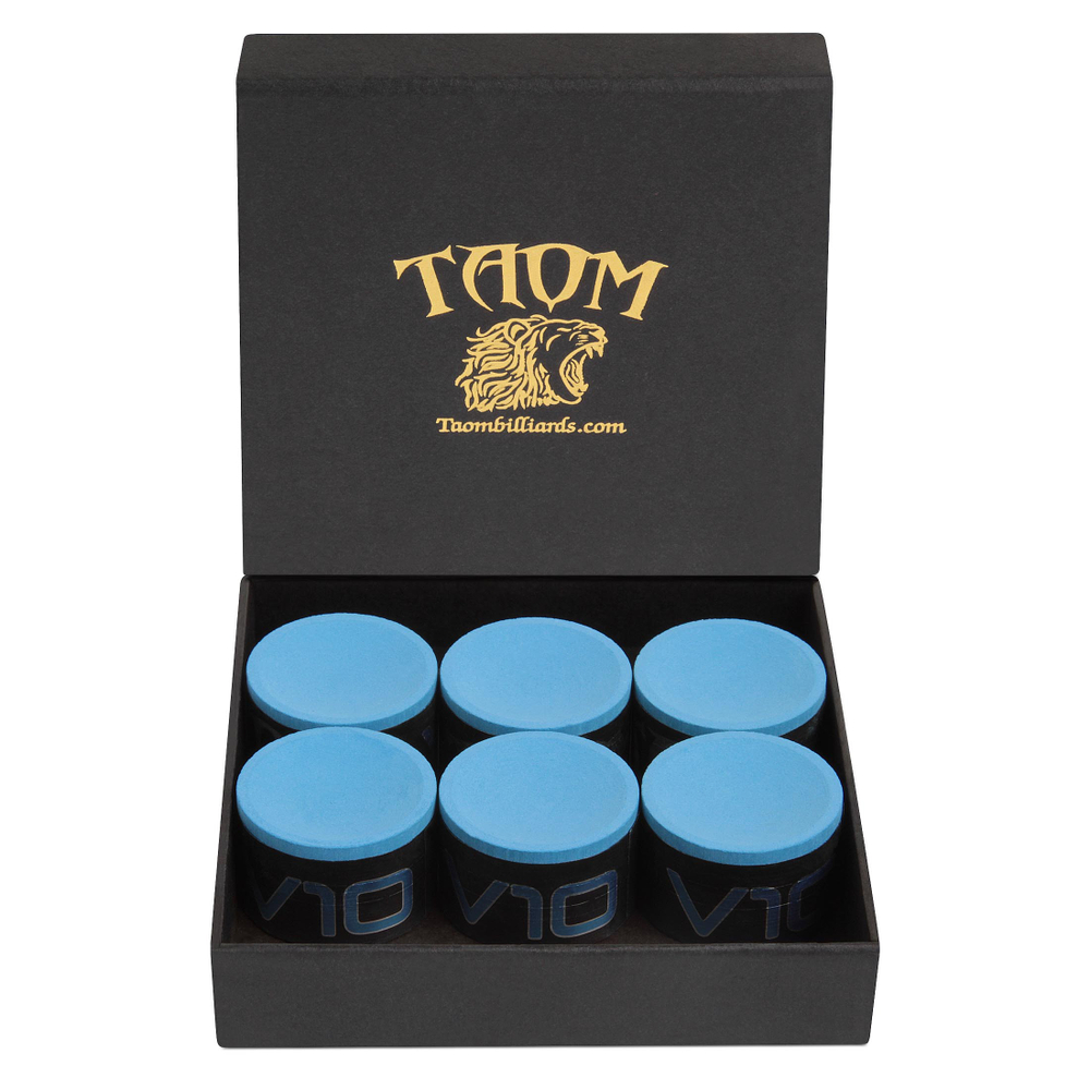 Мел бильярдный "Taom V10 Chalk" Blue 6шт.