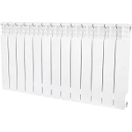 Радиатор биметаллический STOUT Space 500 - 13 секций (подключение боковое, цвет белый)