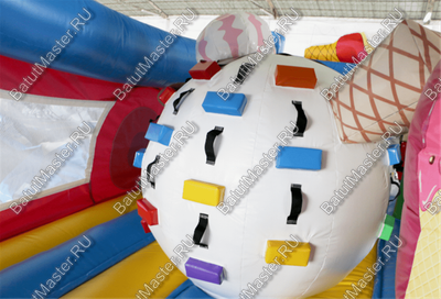 Коммерческий надувной батут "Мороженое" 8*6*4 м
