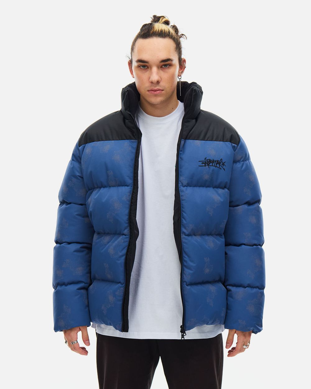 Пуховик Anteater Downjacket RF Print темно-синий