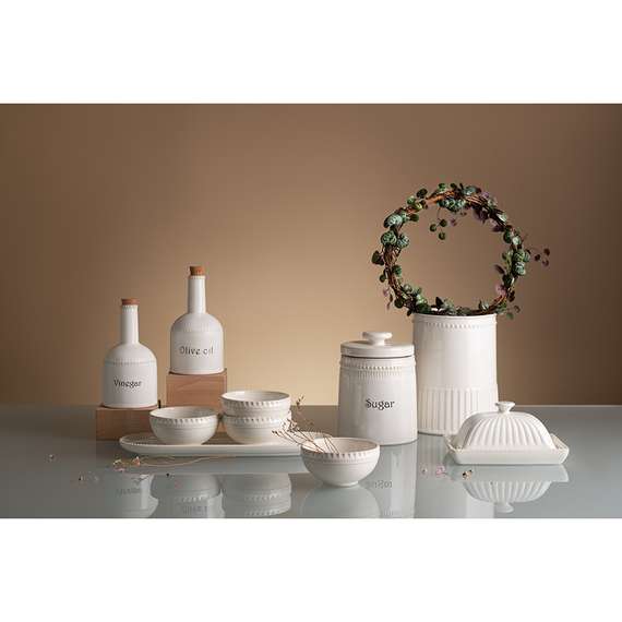 Банка для сахара белого цвета Kitchen Spirit 820мл