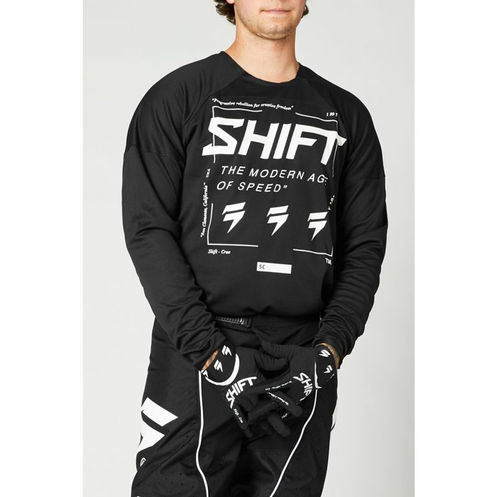 Мотоджерси Shift White Label Bliss Jersey (Black/White, M, 2024 (26219-018-M))