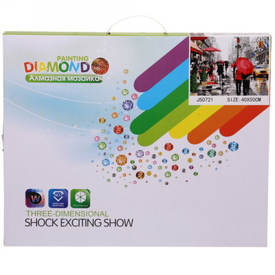 Алмазная мозаика 40*50см «Осень» с полным заполнением, напечатанной рамкой, на деревянном подрамнике J50721